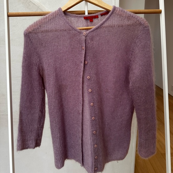 Vintage wool cardigan lilac - Picture 1 of 1